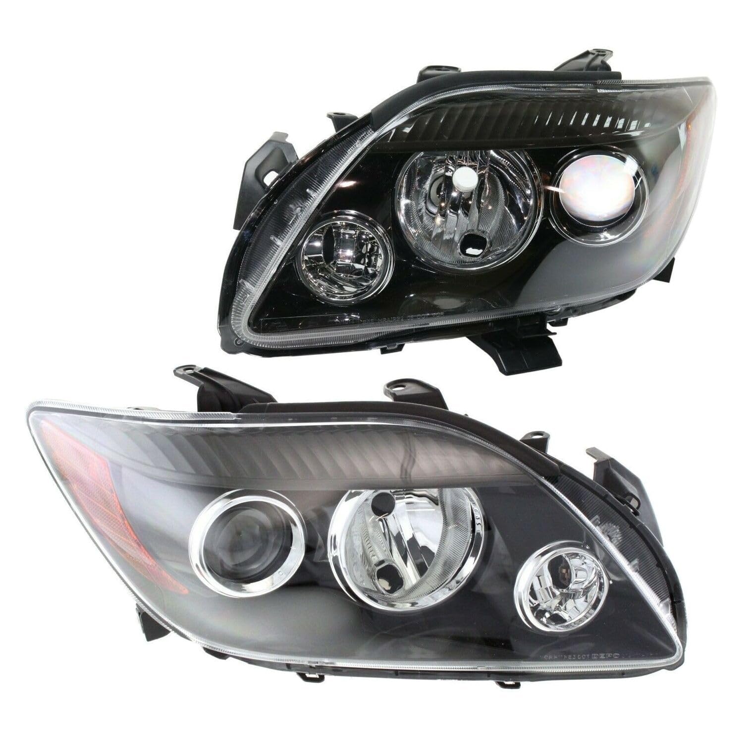 2pcs Left Right Side Clear Lens with Bulb Seal and Socket Covers for Scion for tC Base 08-10 2 Headlights 8117021190 14894232