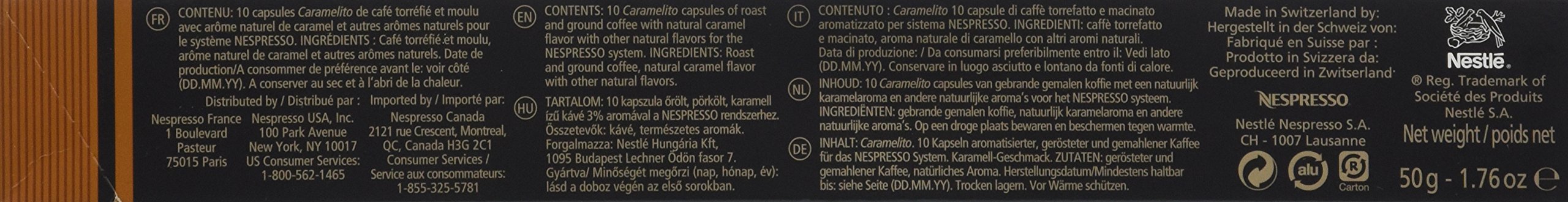 Nespresso OriginalLine: Caramelito, 10 Count