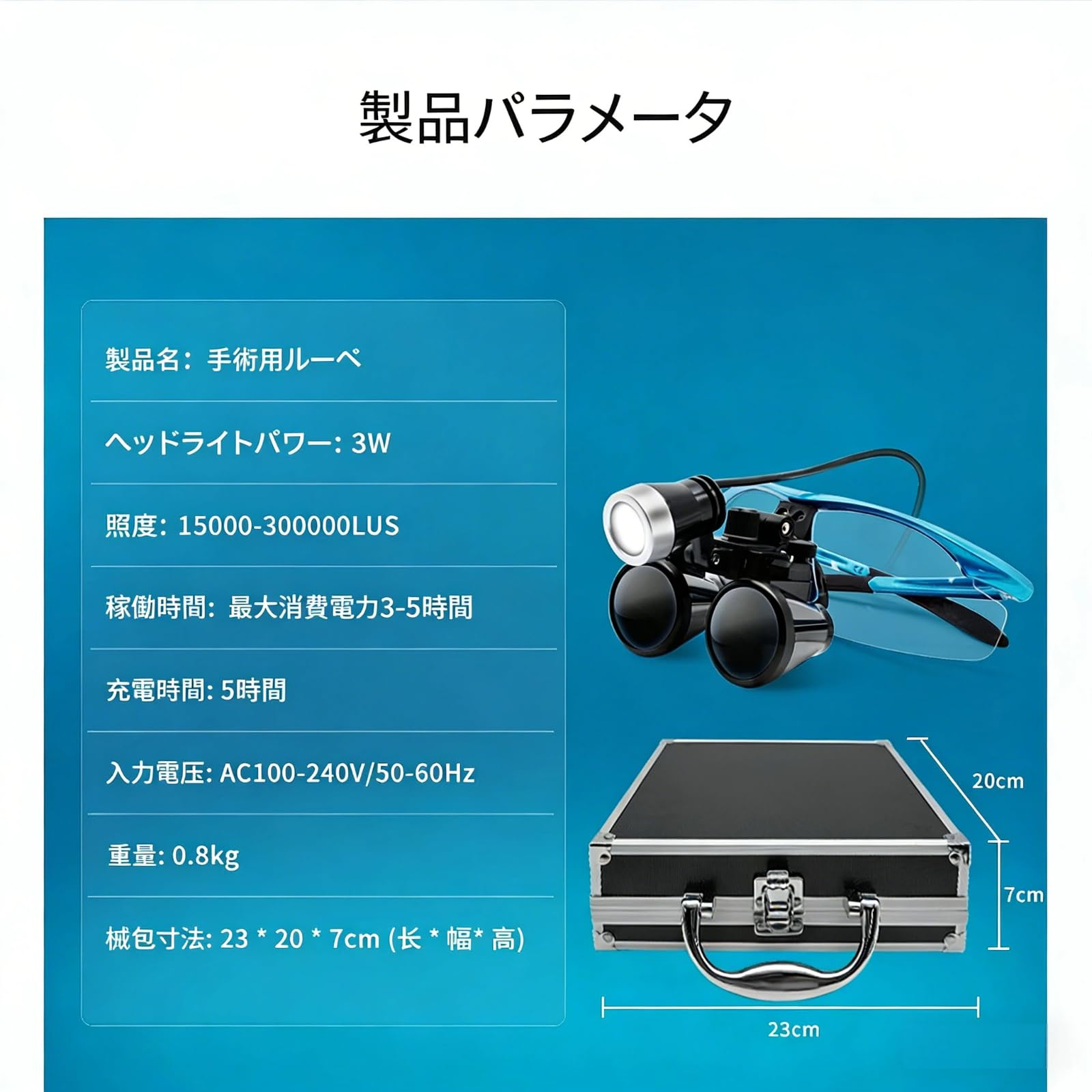 Amazon.co.jp: Hongjiwa 歯科ルーペ ヘッドライト付き 2.5 倍 / 3.5 倍