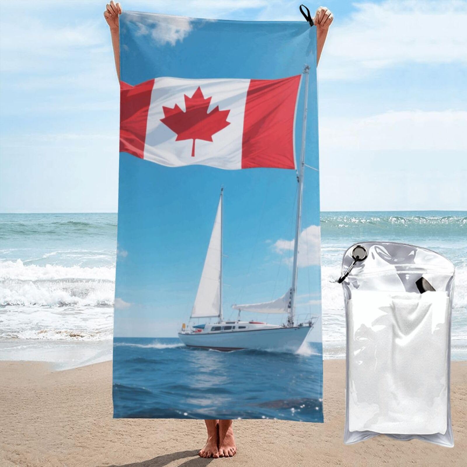LMNGH Ship Sailing Bath Towel Super Absorbent Quick Dry Bathroom Towel Sand Free Microfiber Beach Towels for Bathroom, Gym, Spa and Hotel Towel 27.5"x55"