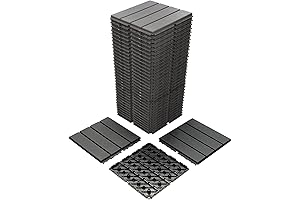 36 sq. ft. Plastic Interlocking Deck Tiles
