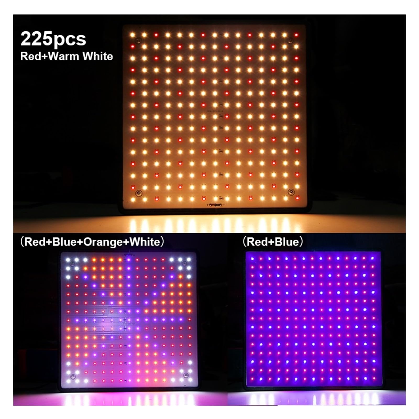 Lámpara de cultivo, Luz LED de cultivo de 2000W, lámpara Phyto de espectro completo, fitoamplificador interior for flores, luz Led roja for cultivo de plantas, tienda de cultivo, 2 uds.(2pcs blue red)