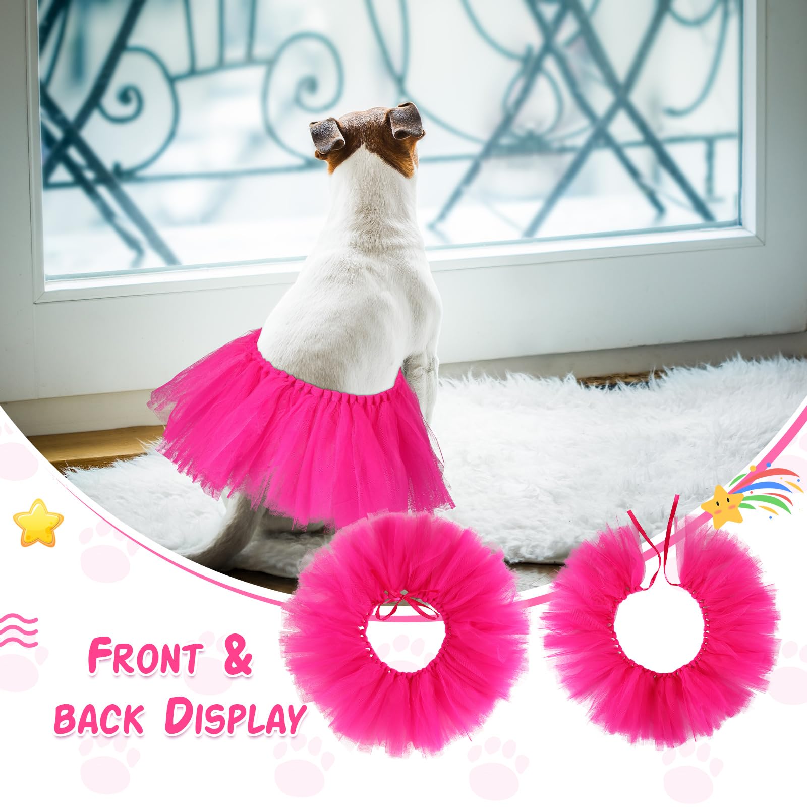 Handgefertigter Tüll-Tutu Für Große Hunde – Gelb, Weich & Flauschig, Mit Verstellbaren Bändern