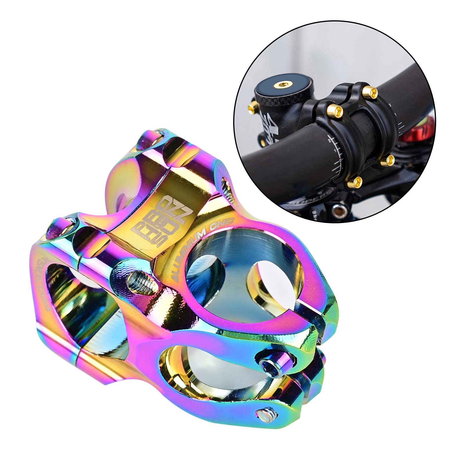 Attacco Manubrio MTB In Lega Alluminio - 31.8mm Per Mountain Bike - Corto E Resistente - Sostituzione Fai Da Te