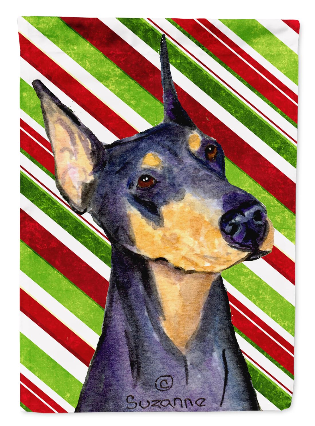 Drapeau Doberman Noël petite taille pour embellir les petits espaces