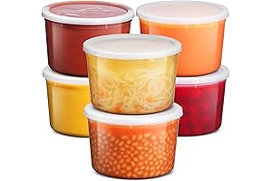 JoyServe 64 oz Gallon Storage Containers Deli Container with Airtight Lids