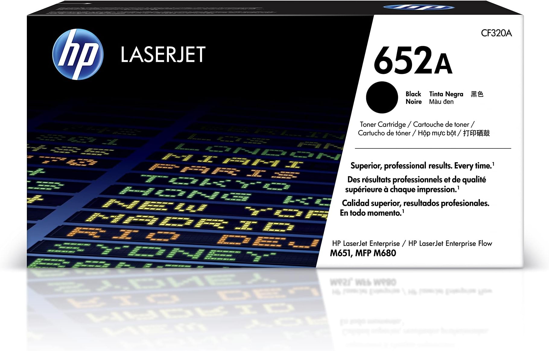 HP 652A Black Toner Cartridge | Works Color LaserJet Enterprise M651, Color LaserJet Enterprise MFP M680 Series | CF320A