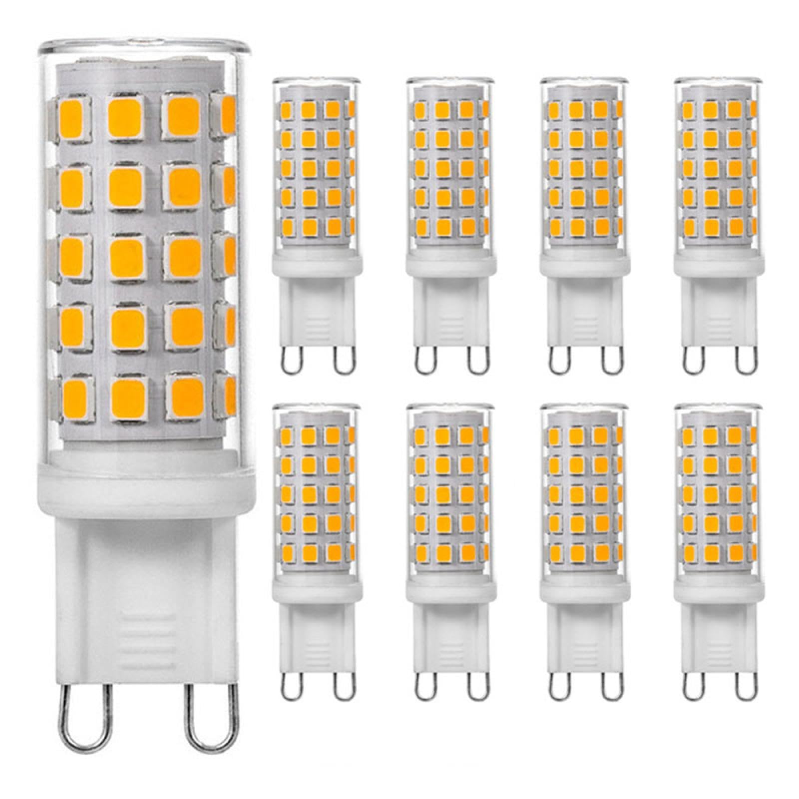 Bombilla LED G9 7W Equivalente a Lampara Halógena 70w G9 Bi Pin Base Sin Estroboscópico Blanco cálido 5W-10PC Naturalwhite