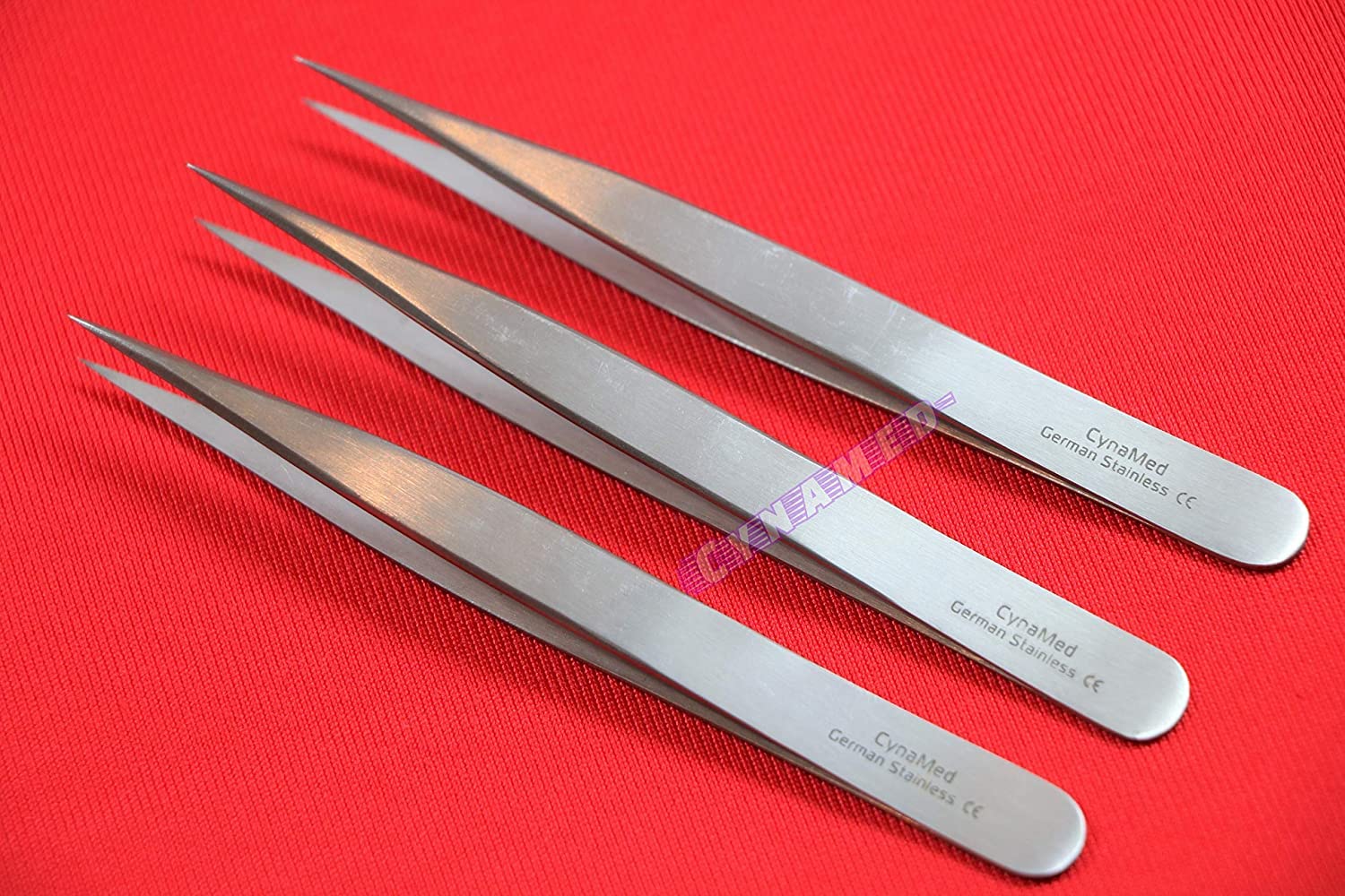 3 Pieces Fine Tip Jewelry Tweezer Forceps Precision Tweezers High Grade Stainless Repair Tool Cynamed