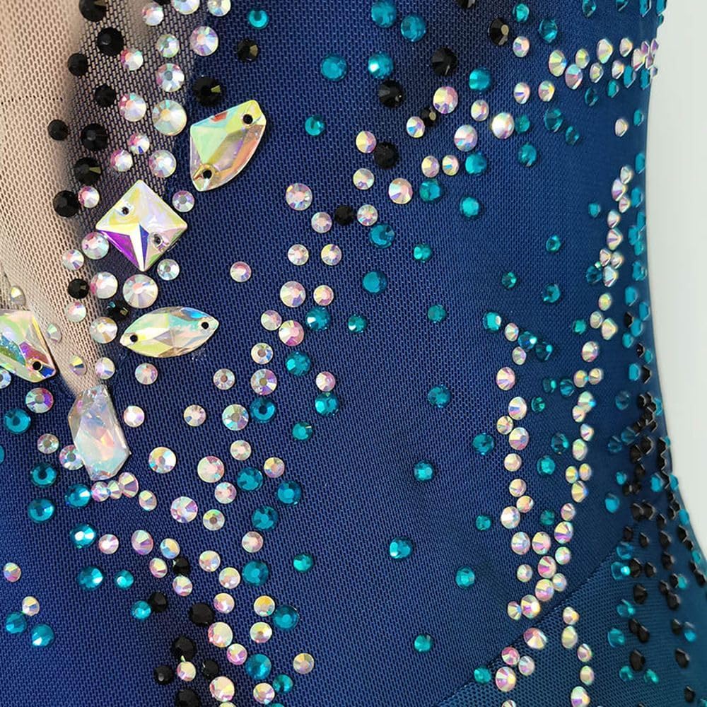 LIUHUO Figure Skating Skirts Children's and Adult's Performance Clothes Gradually Changing Finger Sleeves