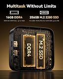 NiPoGi E1 Mini PC ΑΜD Ryzen 5 3500U (3.7GHz,4C/8T) WiFi5 BT4.2 W-11 PRO | Migliore di Ν95/N100,16GB DDR4/256GB M.2 NVMe SSD Dual Display 4K@60Hz(DP1.4+HDMI2.0) Lavoratori Da Casa Smart Worker - 5