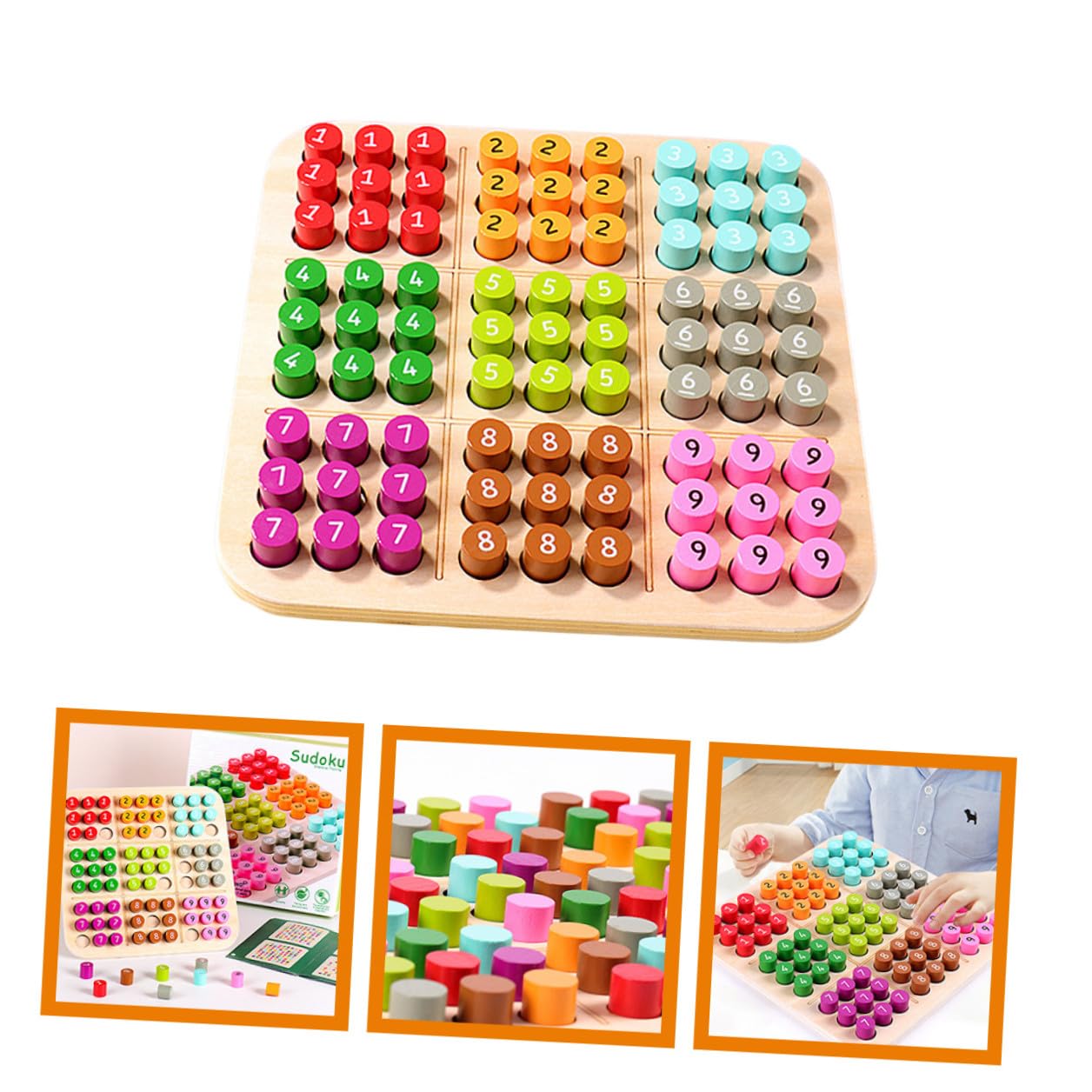 Brettspiel Denkspiel Spiel Entwicklung Sudoku für Intellektuelle Kinder Pädagogisches Holz mit Holzspielzeug Geeignet für Gruppen und Einzelspieler