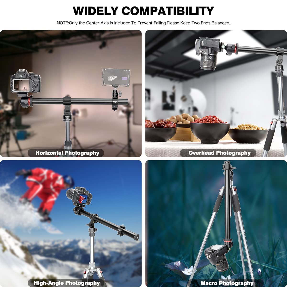 Koolehaoda 16.5" Tripod Extension Arm Horizontal Centre Column
