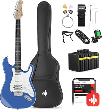 Donner DST-100T Elektro Gitar Seti (Lake Blue)