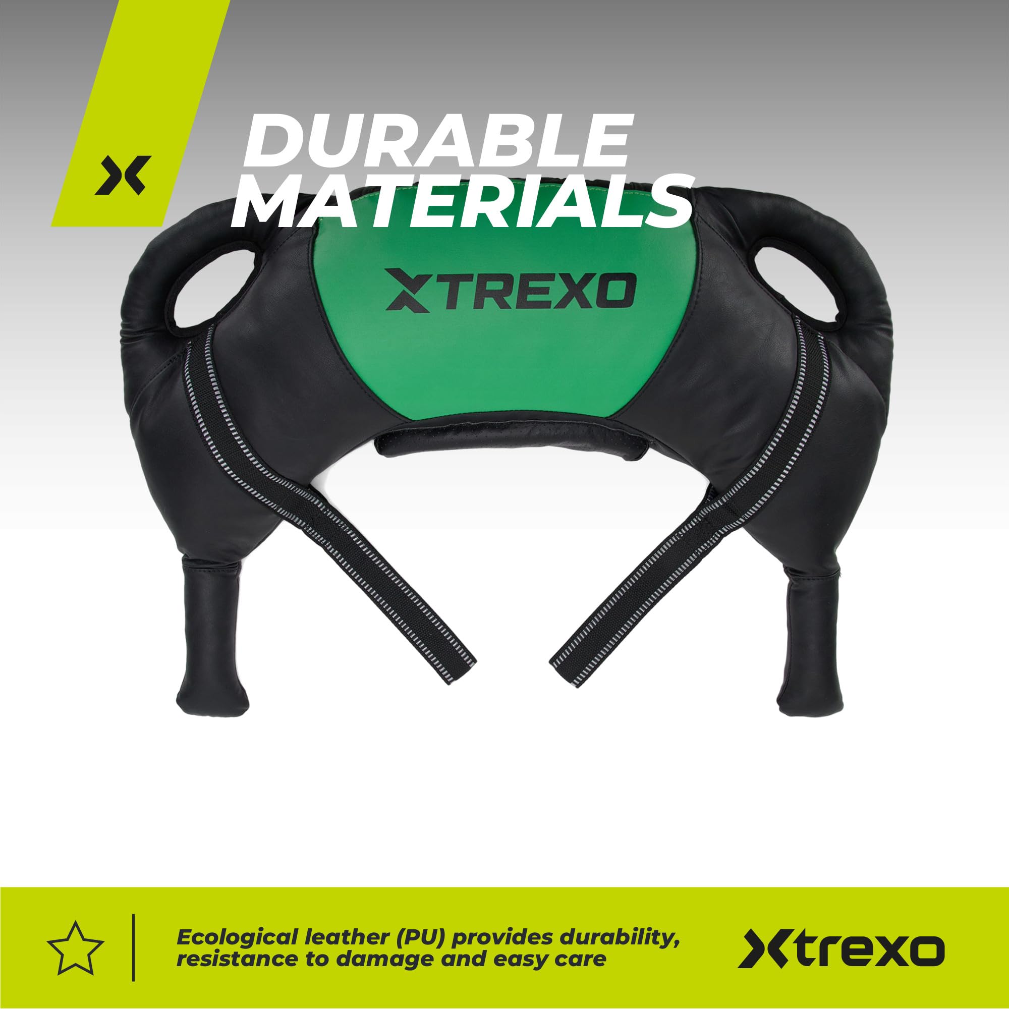 TREXO Bulgarian Exercise Bag 15 kg allenamento di forza fitness resistenza perfetta per casa e palestra borsa da allenamento in ecopelle PU 73 x 40 x 19 cm sacco di sabbia per allenamento fitness