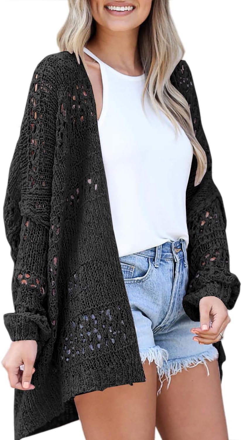 Lightweight Summer Cardigan for Women Spring Netted Crochet Cardigans Sweaters - Image 2