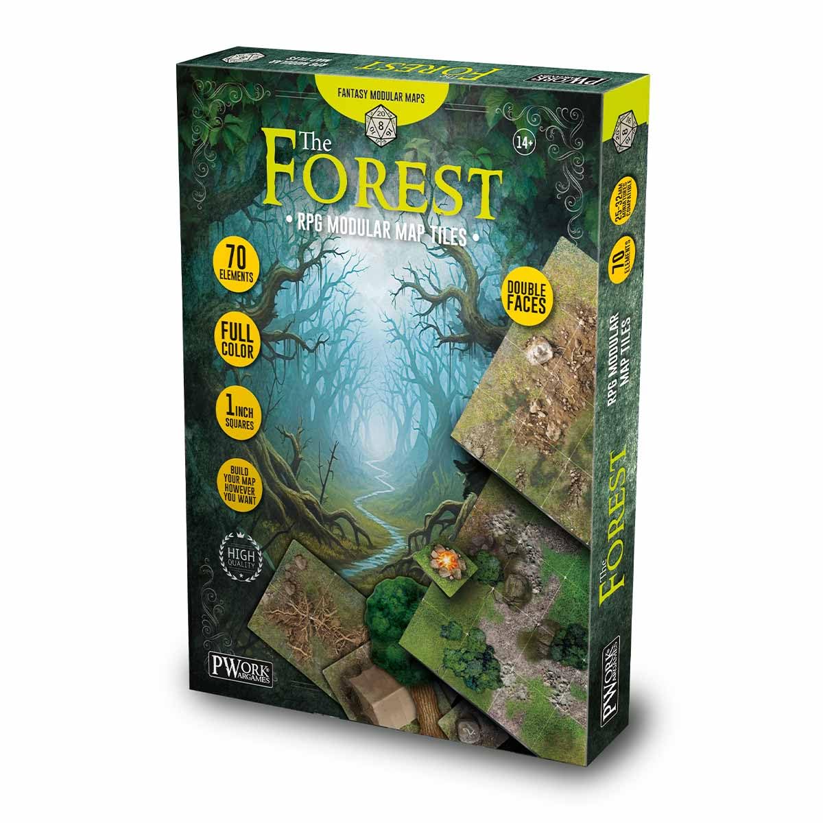 The Forest - RPG Modular Map Tiles - double face cardboard tiles