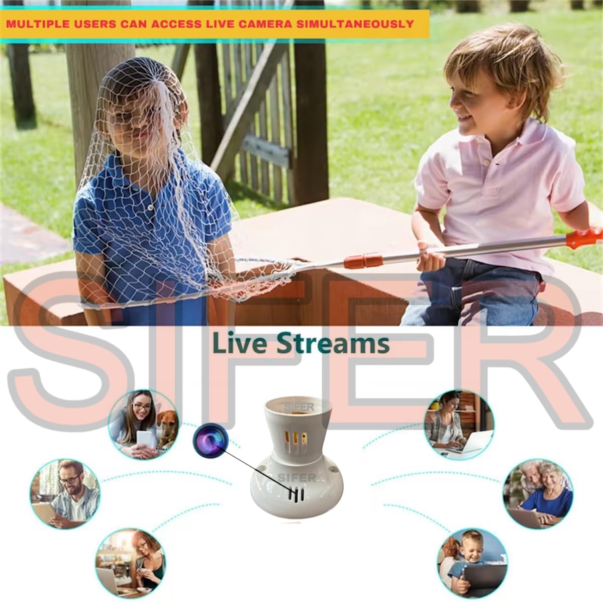 SIFER 1080P WiFi Bulb Holder Hidden Camera with Audio and Video Recorder | Remote Monitoring | Cloud & SD Card Support Upto 128 gb | Lookcam App Controlled | Nanny cam Hidden Camera for Home & Office — Amazon image 8