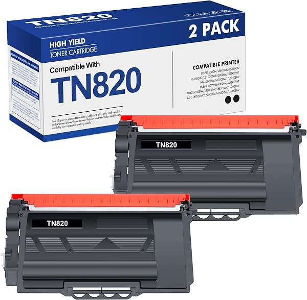 TN820 TN850 Toner Cartridge Black: TN 820 Toner Replacement for Brother TN-820 HL-L6200DW MFC-L5850DW MFC-L5900DW MFC-L5