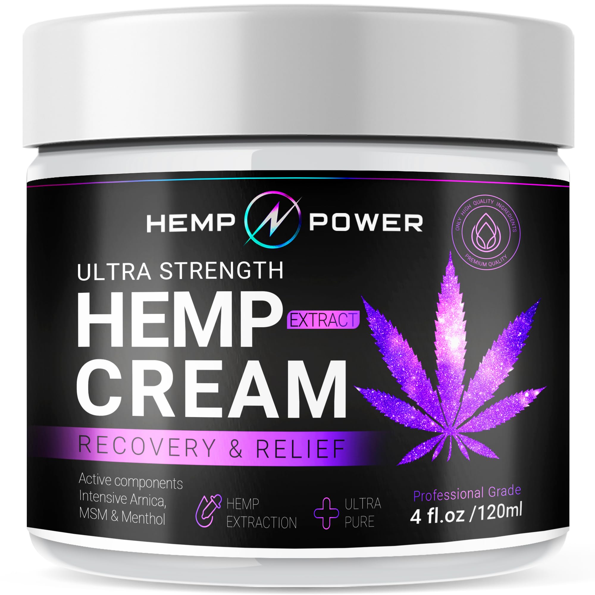 Hemp Power Joint Muscle Relief Cream, with Hemp, Menthol, MSM Arnica, Support Your Back, Muscles, Joints, Neck, Shoulder, Knee, Nerves - 2 Fl Oz. — Amazon image 7