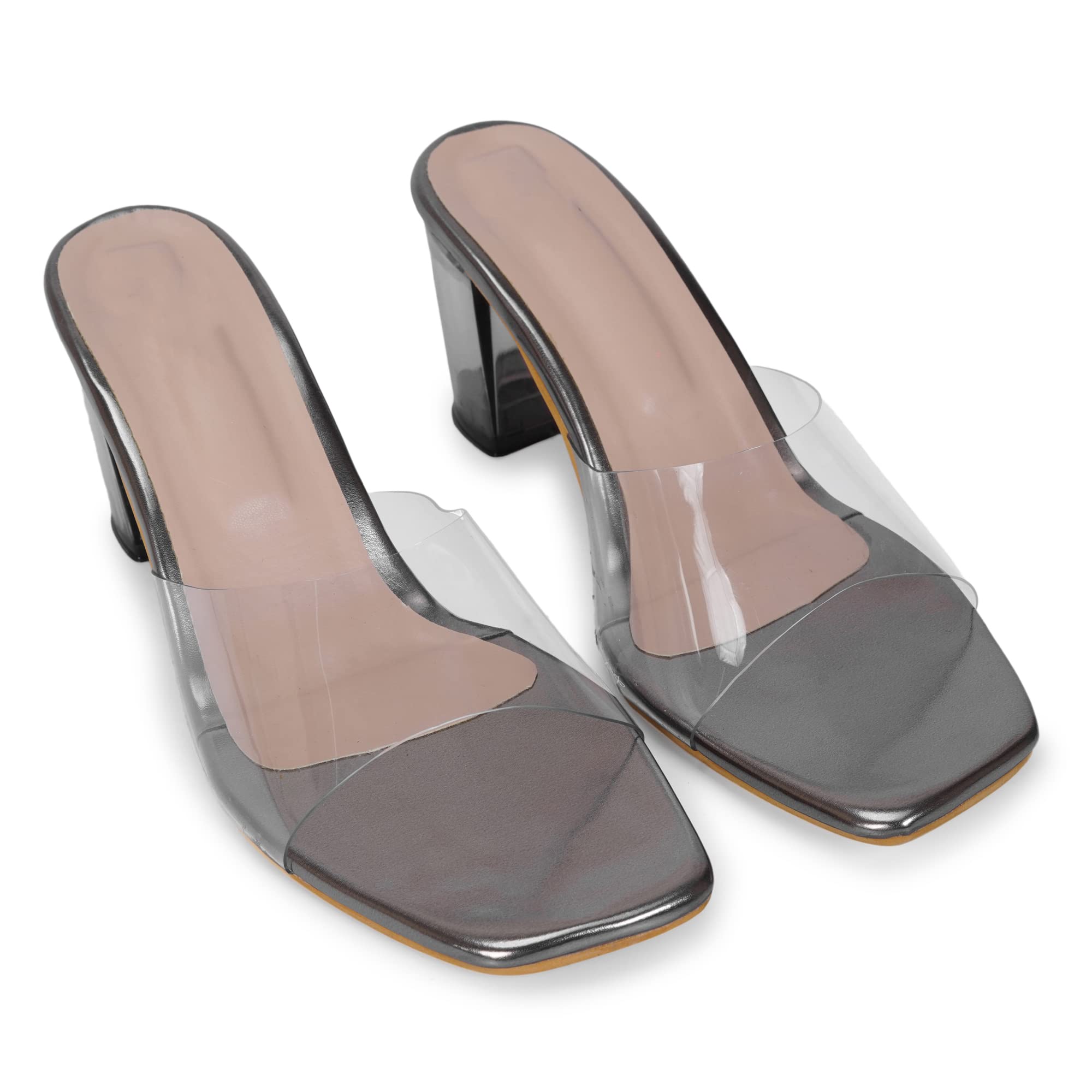 Froh Feet Stylish Transparent Block Heels For Womens & Girls (B0BG2ZTP62) Amazon Price History, Amazon Price Tracker