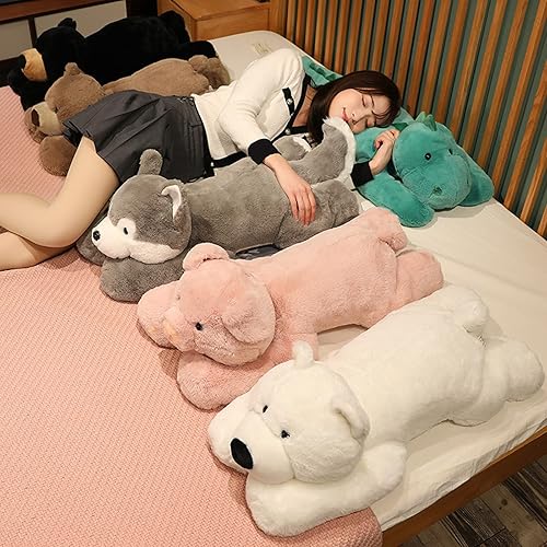 Miniatura 7 de Animales de peluche con peso, 29.5 pulgadas, 6.2 libras, juguete de peluche con peso de oso negro, lindo cojín de felpa para adultos, niños y niñas