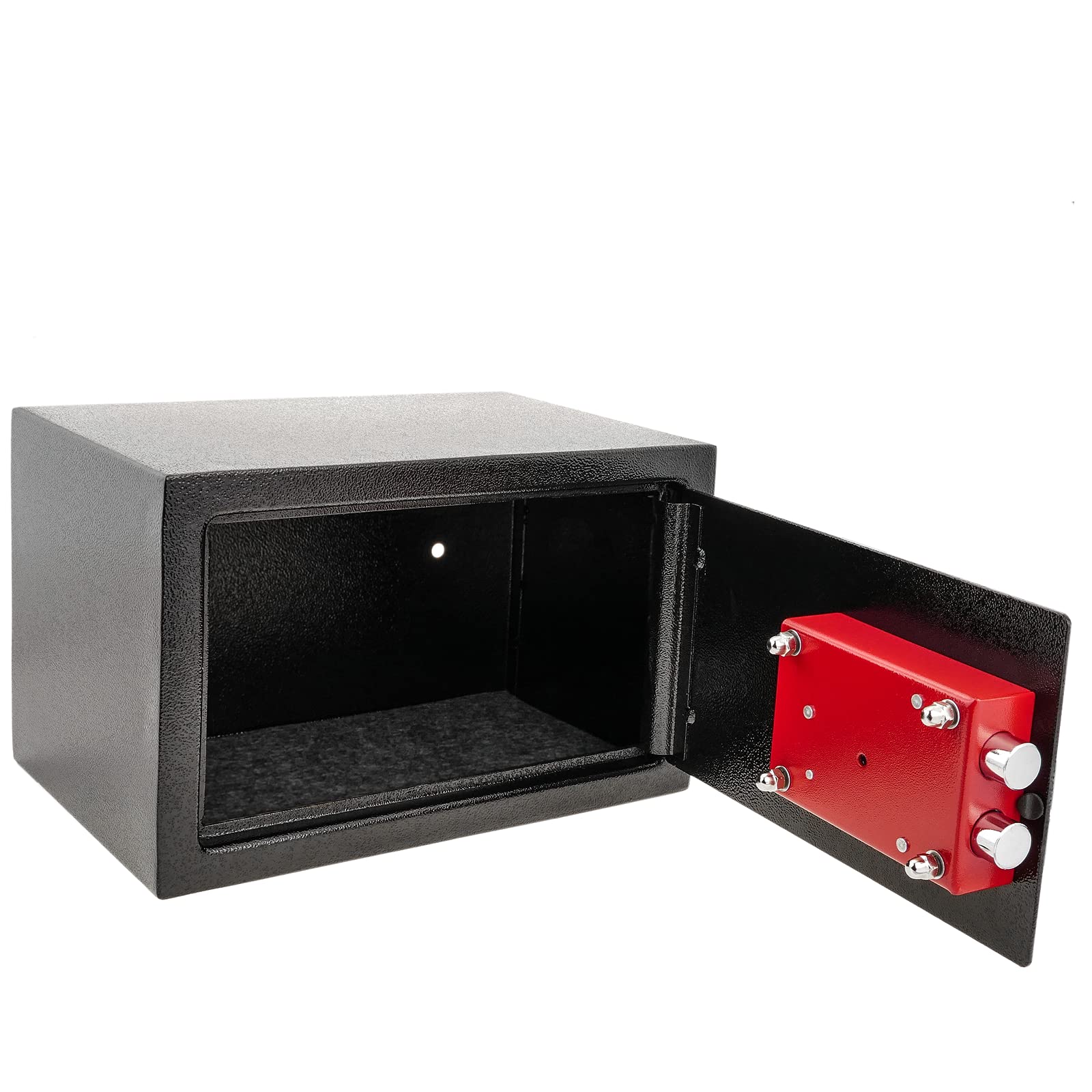 PrimeMatik - Coffre-fort de sécurité en acier avec clés 31 x 20 x 20 cm noir