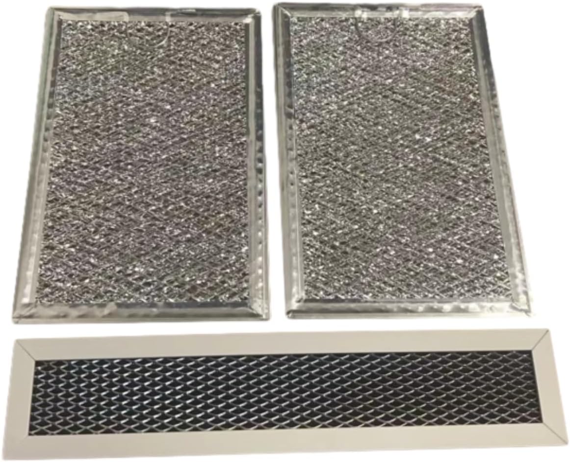 Microwave Grease&Charcoal Filter Set for GE PVM9005BL1TS,PVM9005BL2TS, PVM9005BL3TS,PVM9005DJ1BB, PVM9005DJ2BB,PVM9005DJ3BB
