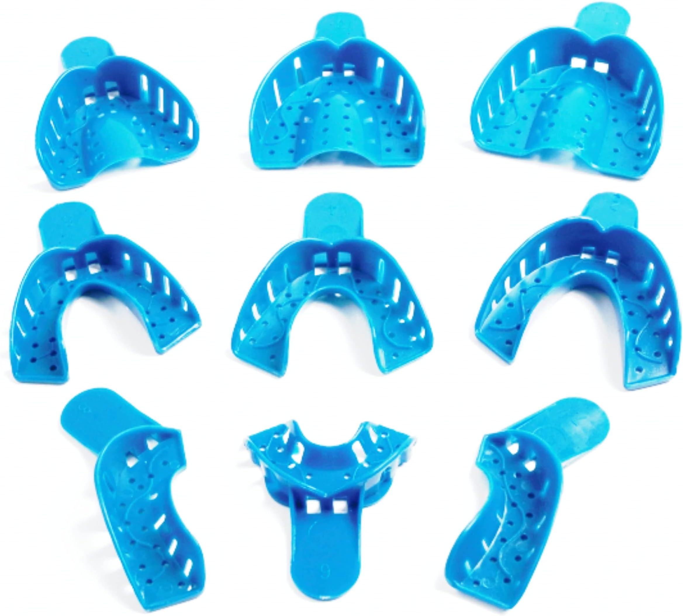 Unique Dents Dental Plastic Impression Tray. High Quality smooth Plastic alginate impression taking trays