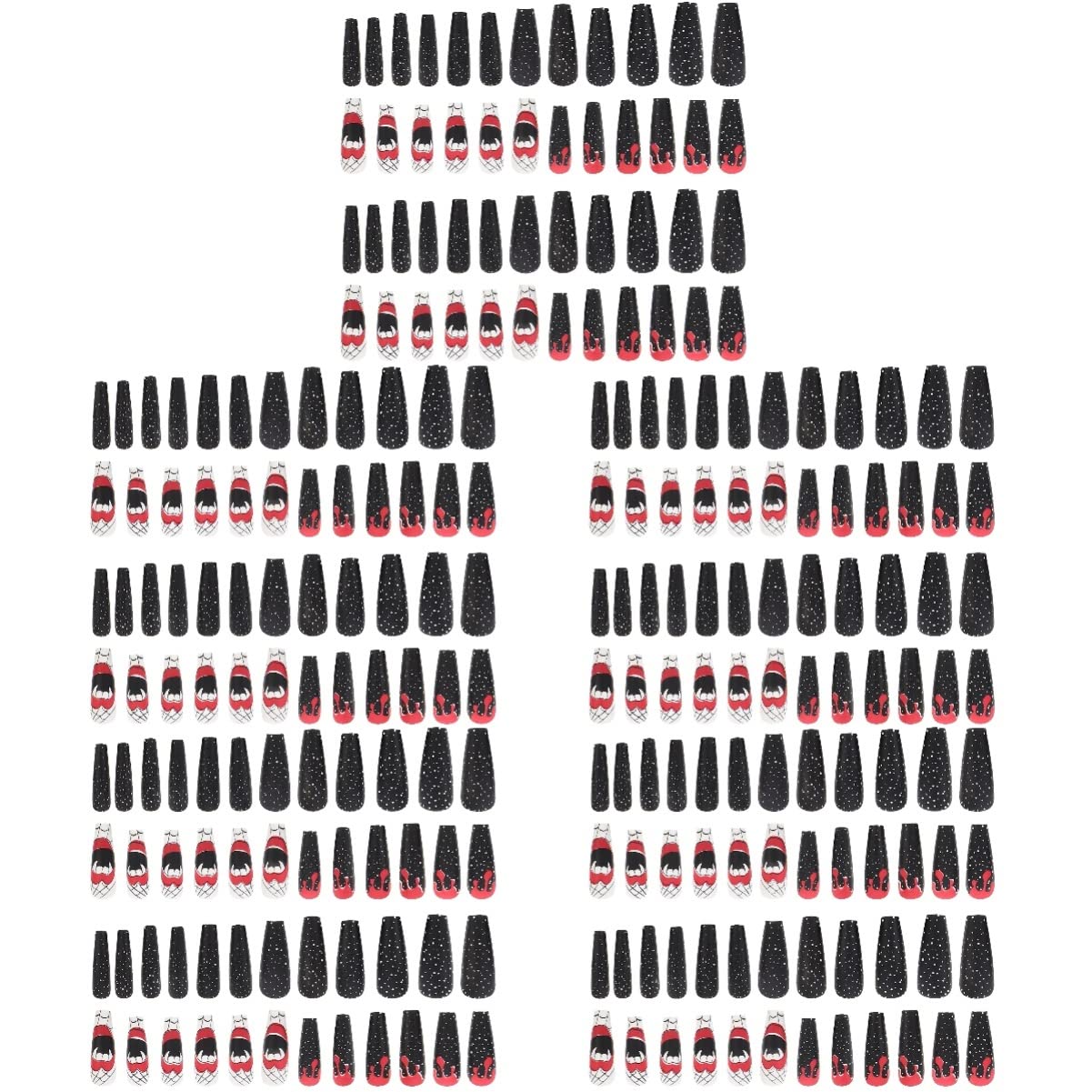 LALAFINA 240 Pz unghie finte fake nails decorazioni unghie decorazioni per unghie nail art manicure unghie decorazioni decorazione unghie Halloween plastica