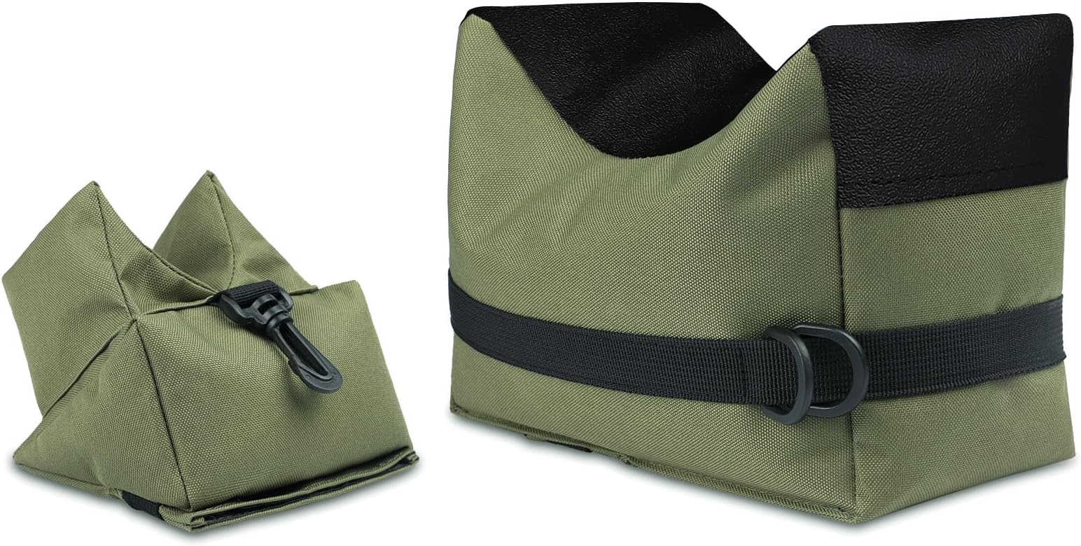 Outdoor Shooting Rest Bags, 900D Bench Rest Bags Front + Rear Support, Sandbag Holder, Air Rifle Rest for Rifle Hunting, Durable and Water Resistant