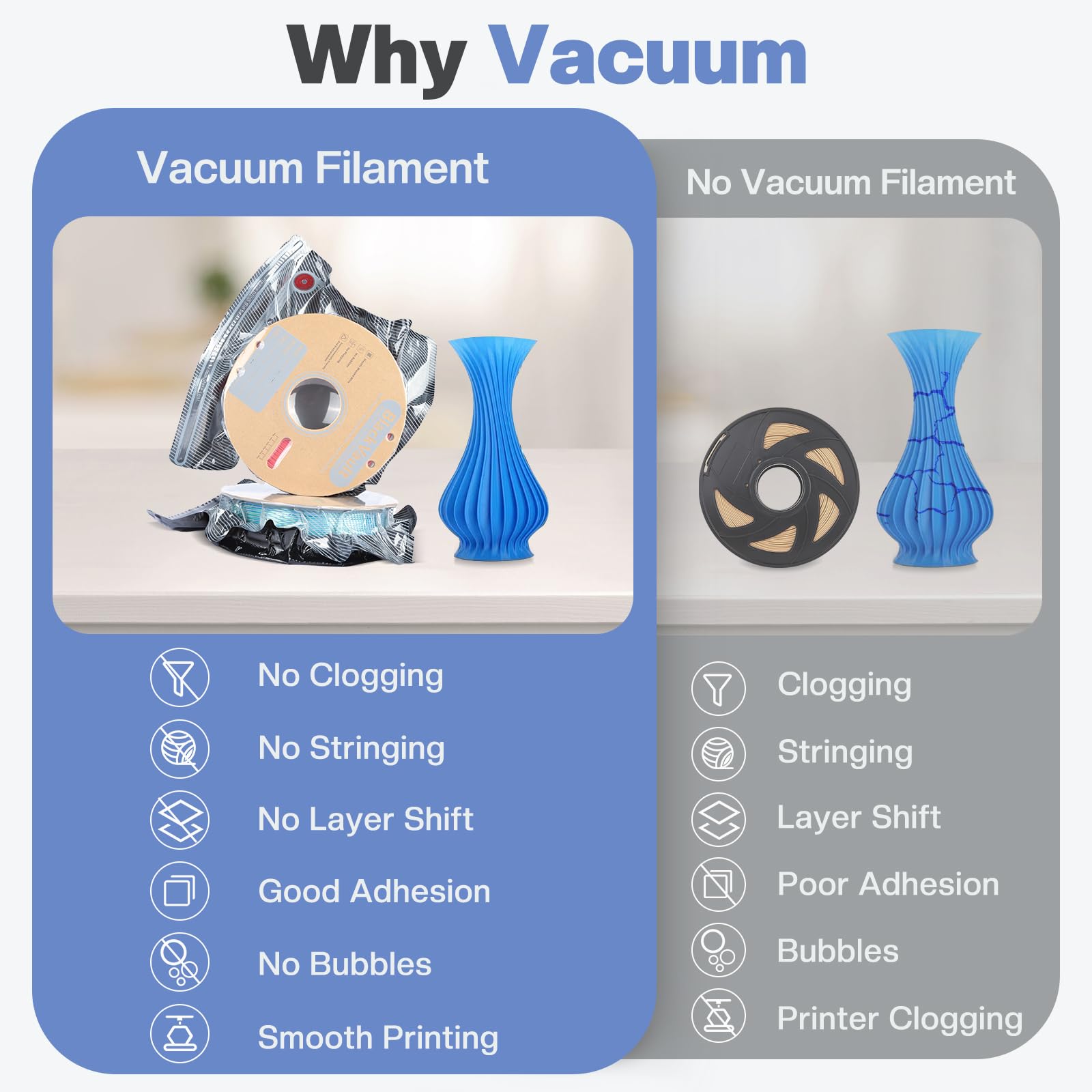 Vacbird 3D Drucker Zubehör Vakuum Kit, 10er 3D Filament Schwarz Vakuumbeutel mit USB-Pumpe(30 * 34cm) Kann Sonnenlicht blockieren für 3D Drucker Glühfaden Lagerung, Schutz Filament von Feuchtigkeit