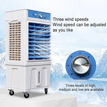 Portable Air Conditioners, Swamp Cooling Fan, 2 Modes, 3 Speeds, Fans That Blow Cold Air for Room, Bedroom, Indoor, Office(Large)