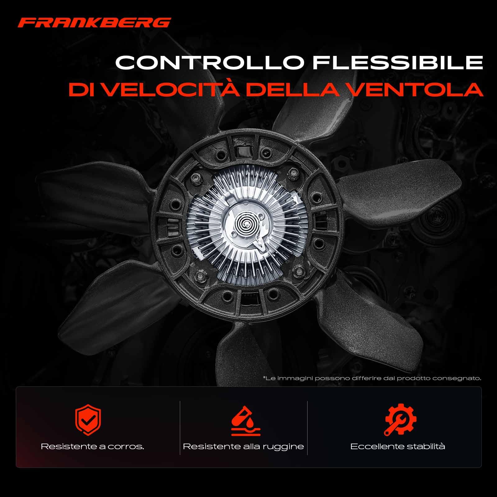 Frankberg Frizione della ventola Compatibile con Wrangler III JK 2.8 CRD 3.8 3.8 RWD 2007-2017 Replace# 68085950AA,55056610AA