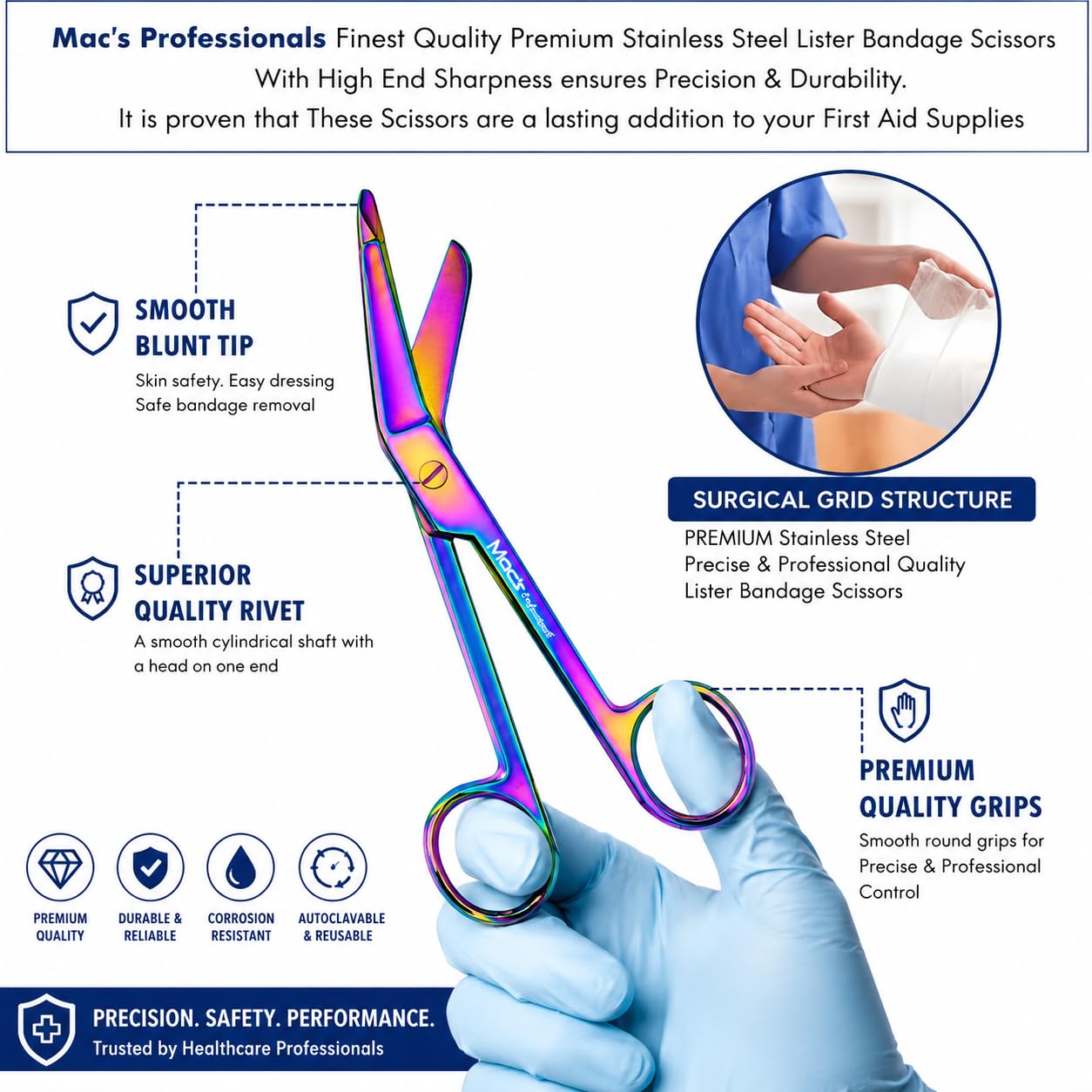 Titanium Bandage Scissors - Medical Grade -3