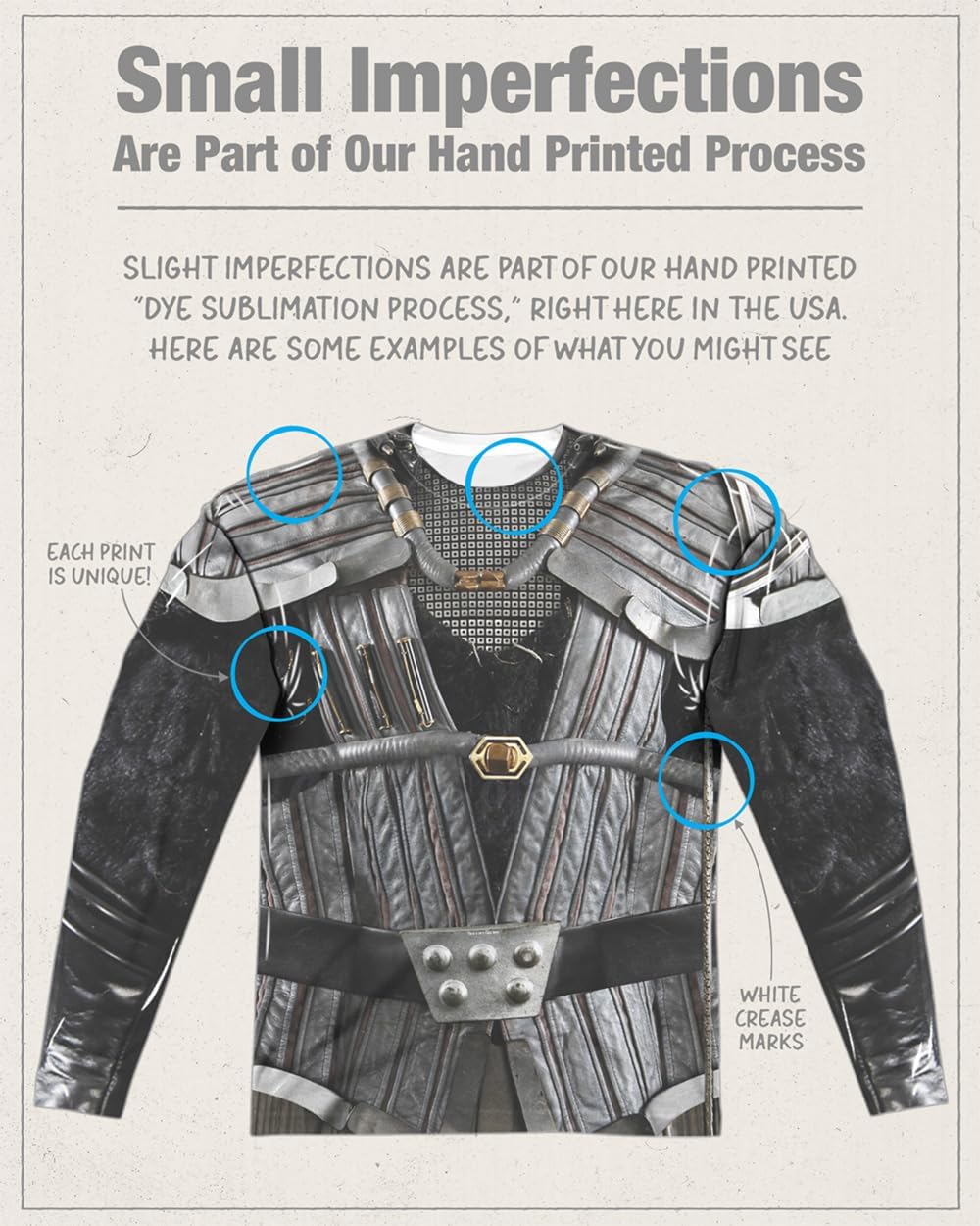 Popfunk Star Trek Klingon Uniform (Front/Back Print) 100% Polyester Adult Long Sleeve Costume T Shirt for Men & Women