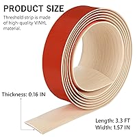 Vista 2 de Tira de transición de suelo autoadhesiva para baldosas de 3.3 pies x 1.57 pulgadas, color beige
