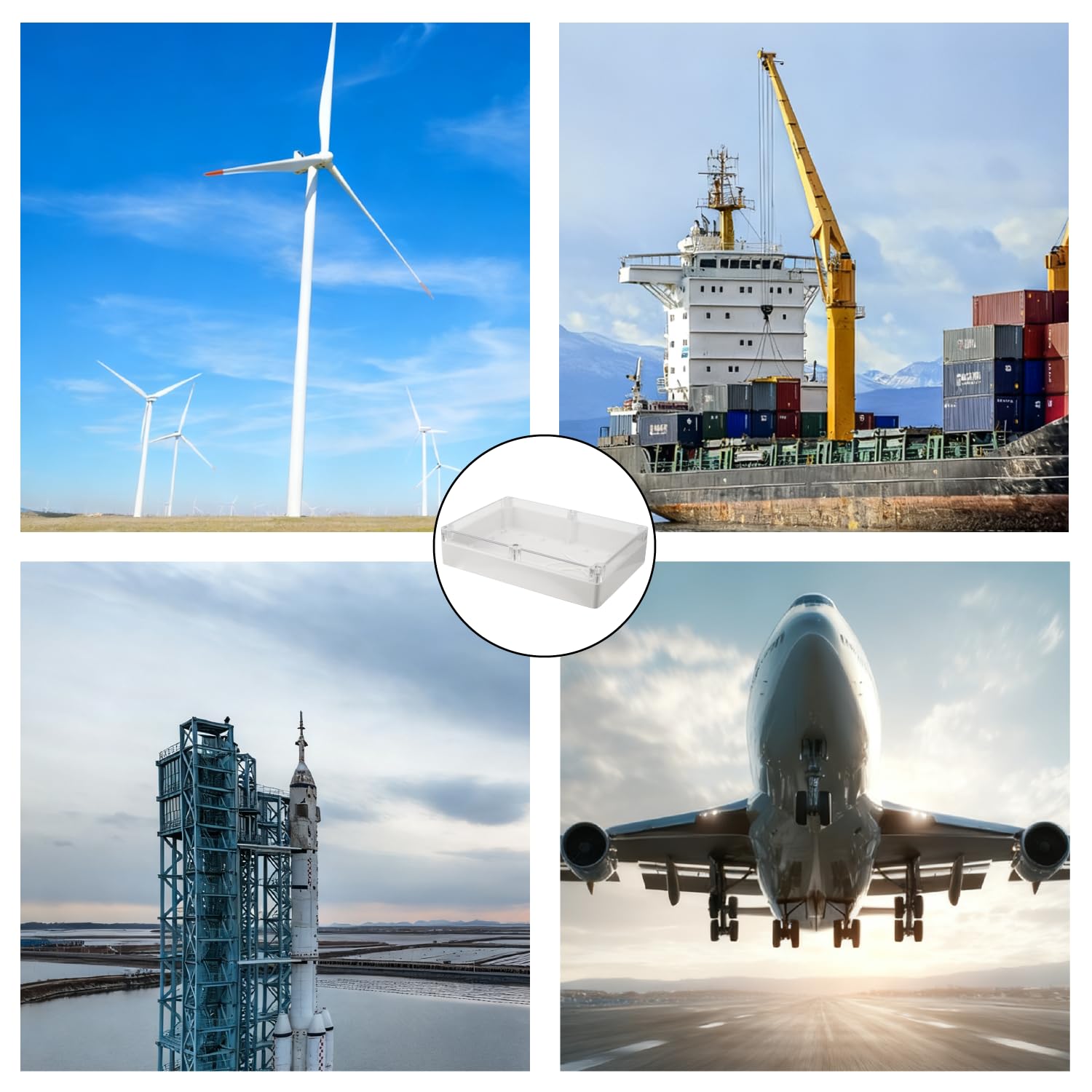 Scatola di derivazione impermeabile, scatola di derivazione IP65, alloggiamento per elettronica, scatola elettronica in plastica vuota in materiale ABS, scatola per progetto, scatola di distribuzione