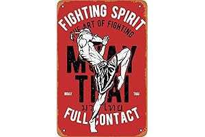 Premium Martial Arts Masterpiece: Muay Thai Iconography on a Durable Metal Canvas