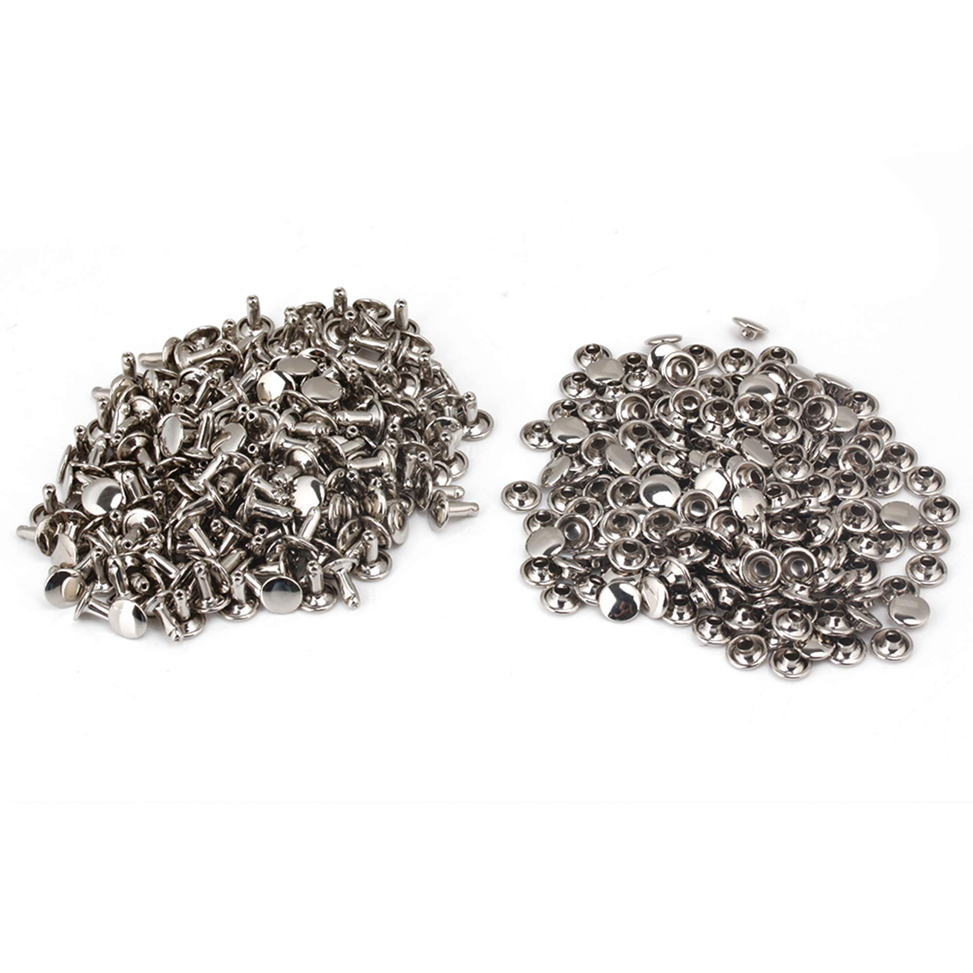 sourcing map 200Pcs 9Mm Zilveren Ronde Dome Studs Metalen Klauw Kralen