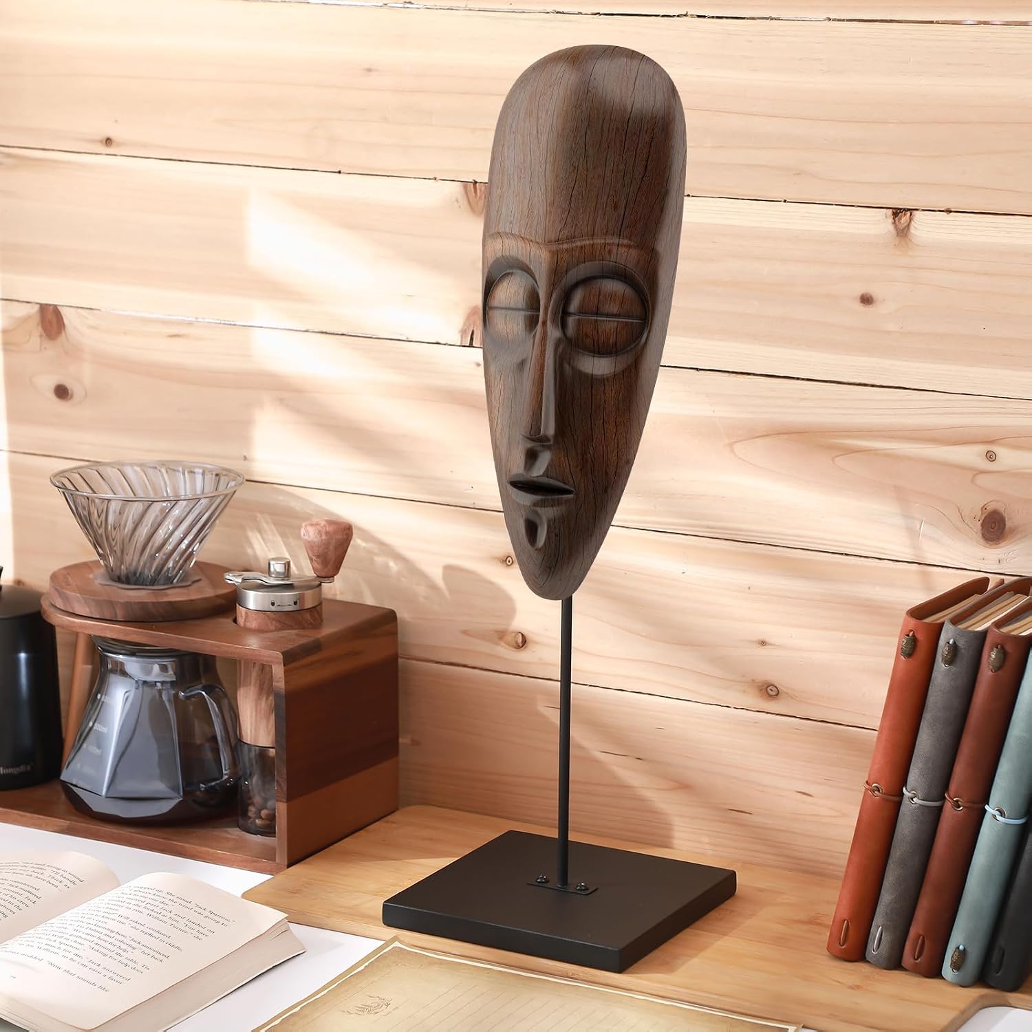 LEIFIDE 2 Pcs Mask Display Stand, Y Metal Holder, 5 x 5 x 10 Inch