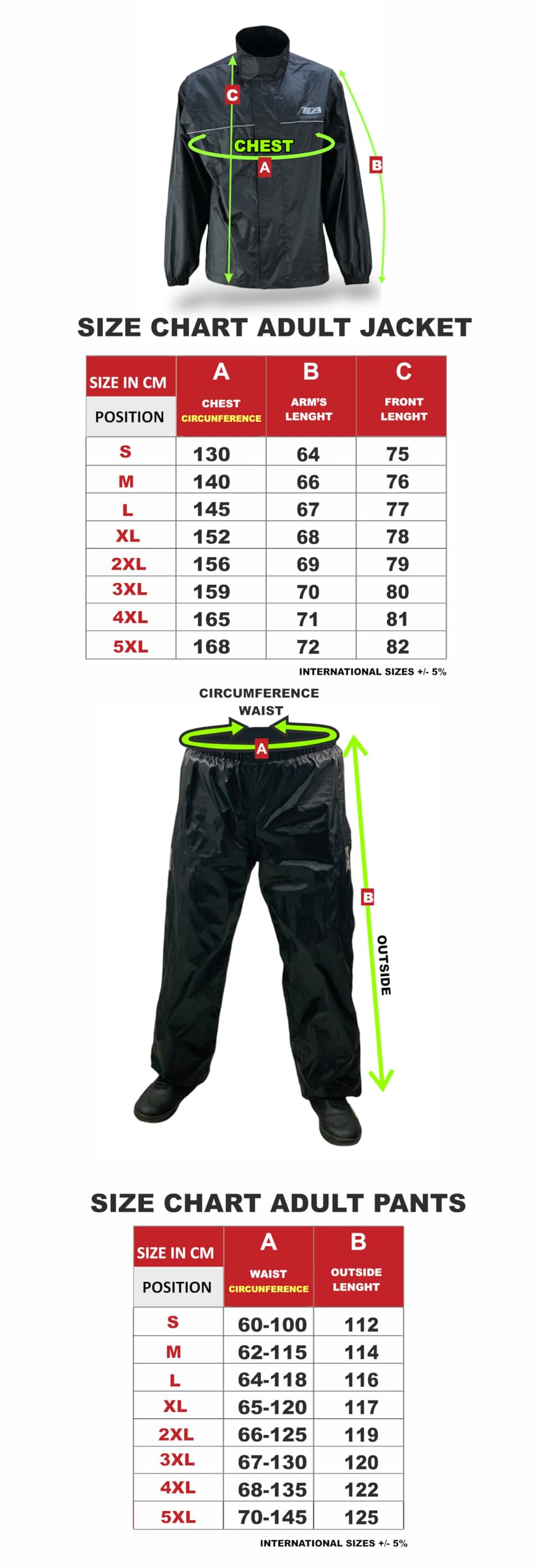 TLA RAIN traje moto impermeable a prueba de lluvia | Chubasquero Moto anti-agua totalmente reflectante | Mono impermeable unisex de 2 piezas para motos, scooters, quads y bicicletas
