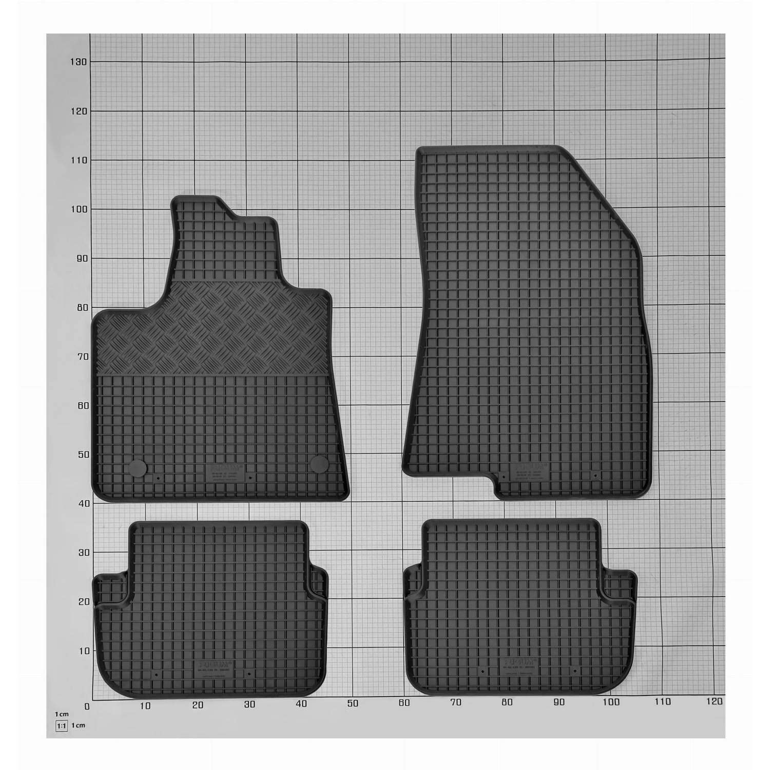 Dywaniki samochodowe kompatybilne z Dacia Sandero/Sandero Stepway 2021, gumowe dywaniki samochodowe, w 100% dopasowane dywaniki gumowe, antypoślizgowe, czarne
