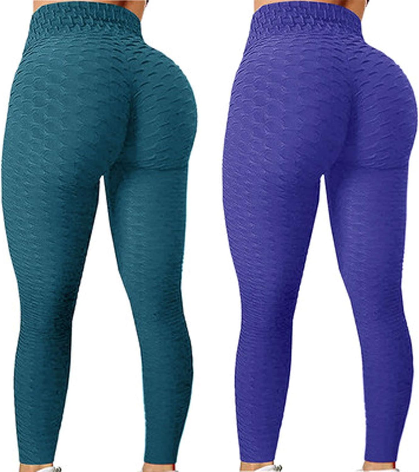 Leggings Femme Bas Bleu Livia - Taille Haute 200 Deniers Noir Effet Push-up Et Affinant