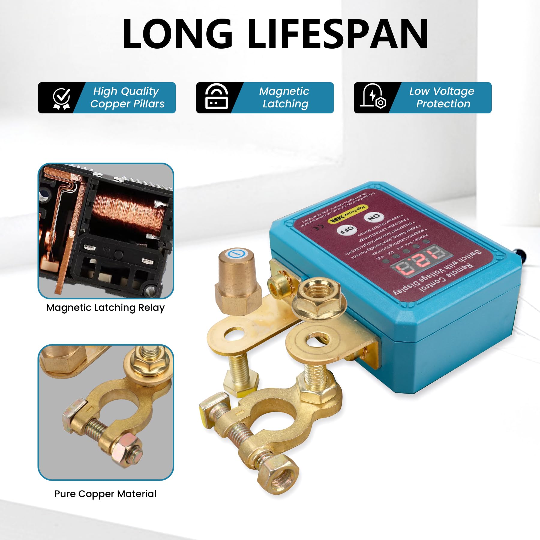 COJIC 150A Télécommande Arc Extinction Voiture Relais Batterie Anti