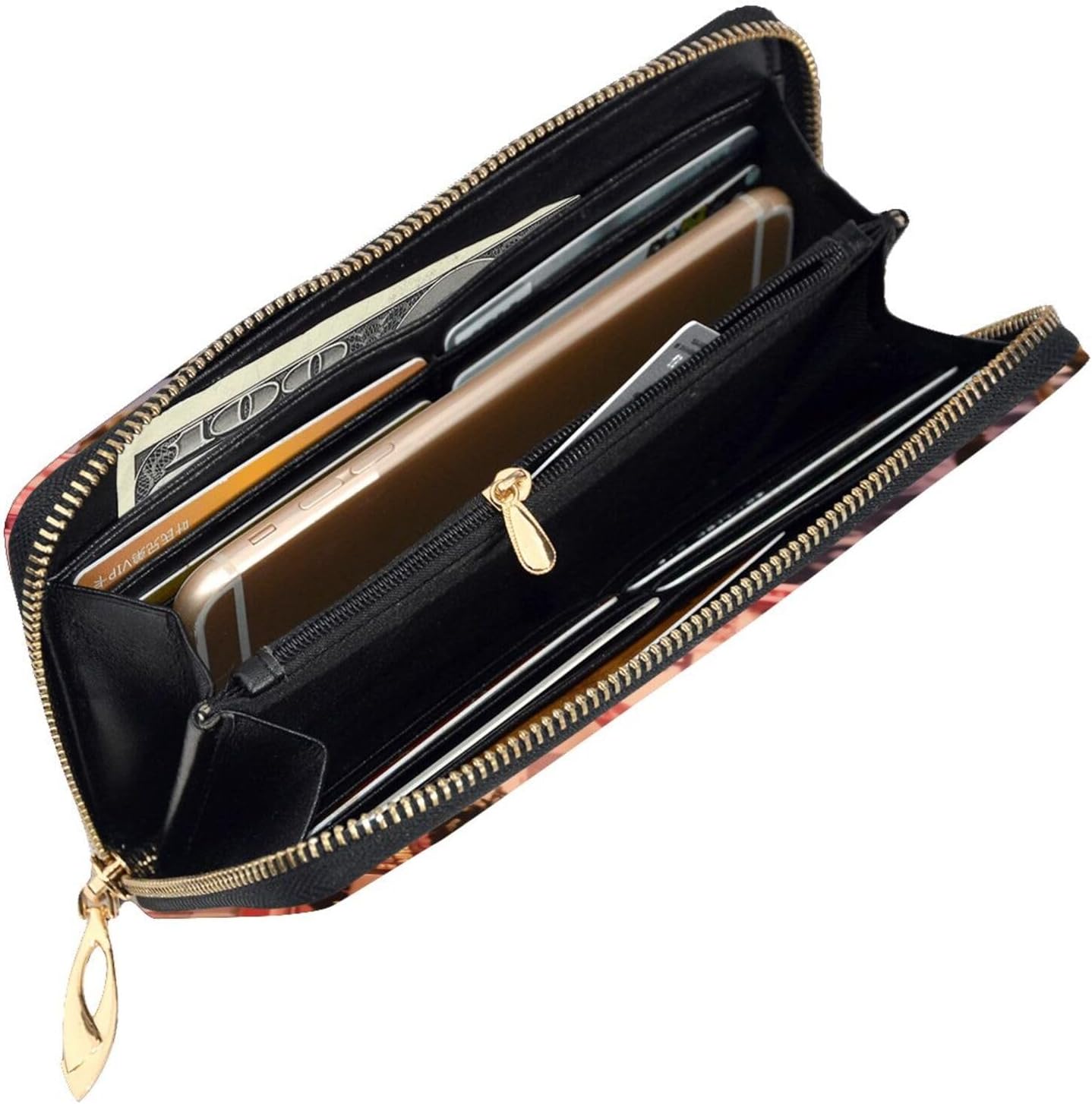 The Old Hollywoodfull Width Double-Sided Printed Long Wallet Is A Must-Have For Travel, Portable And Easy To Store In One