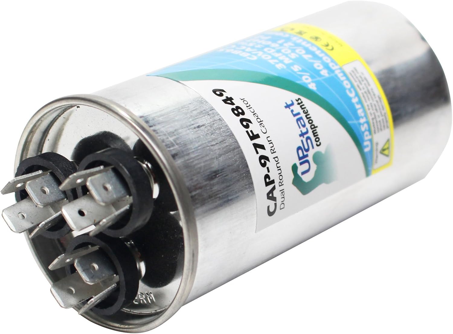 3-Pack 40/5 MFD 370 Volt Dual Round Run Capacitor Replacement for Carrier 38TXA024300 - CAP-97F9849, UpStart Components Brand