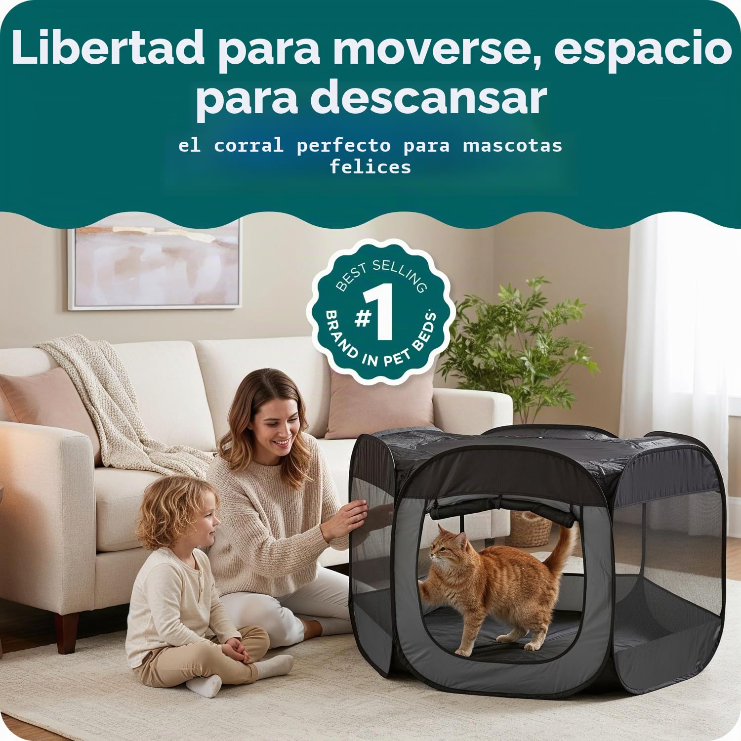 Furhaven Pop Up Playpen Pet Tent Playground - Gray, Extra Large