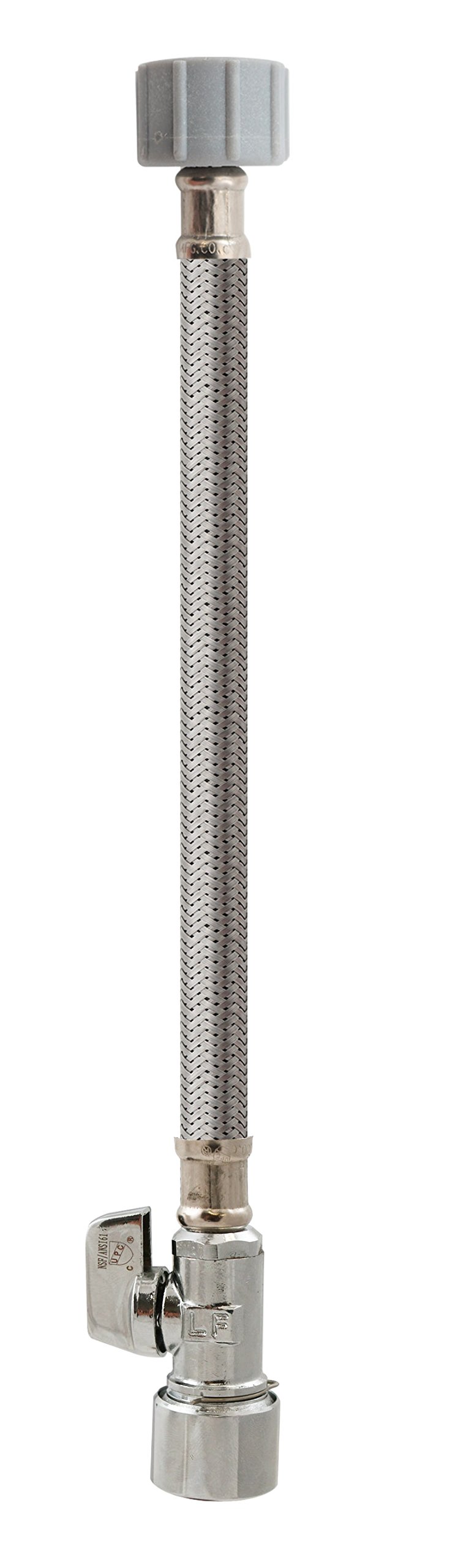 Quarter Turn Straight Valve 5/8-Inch OD by 12-Inch Stainless