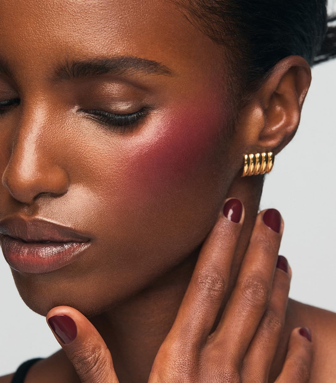 MAKE Beauty Cream Stroke Cream Blush Stick for Cheeks - Vibrant yet Natural Soft Matte Finish - Shade Rouge Moon, Berry Plum Blush Makeup - Image 2